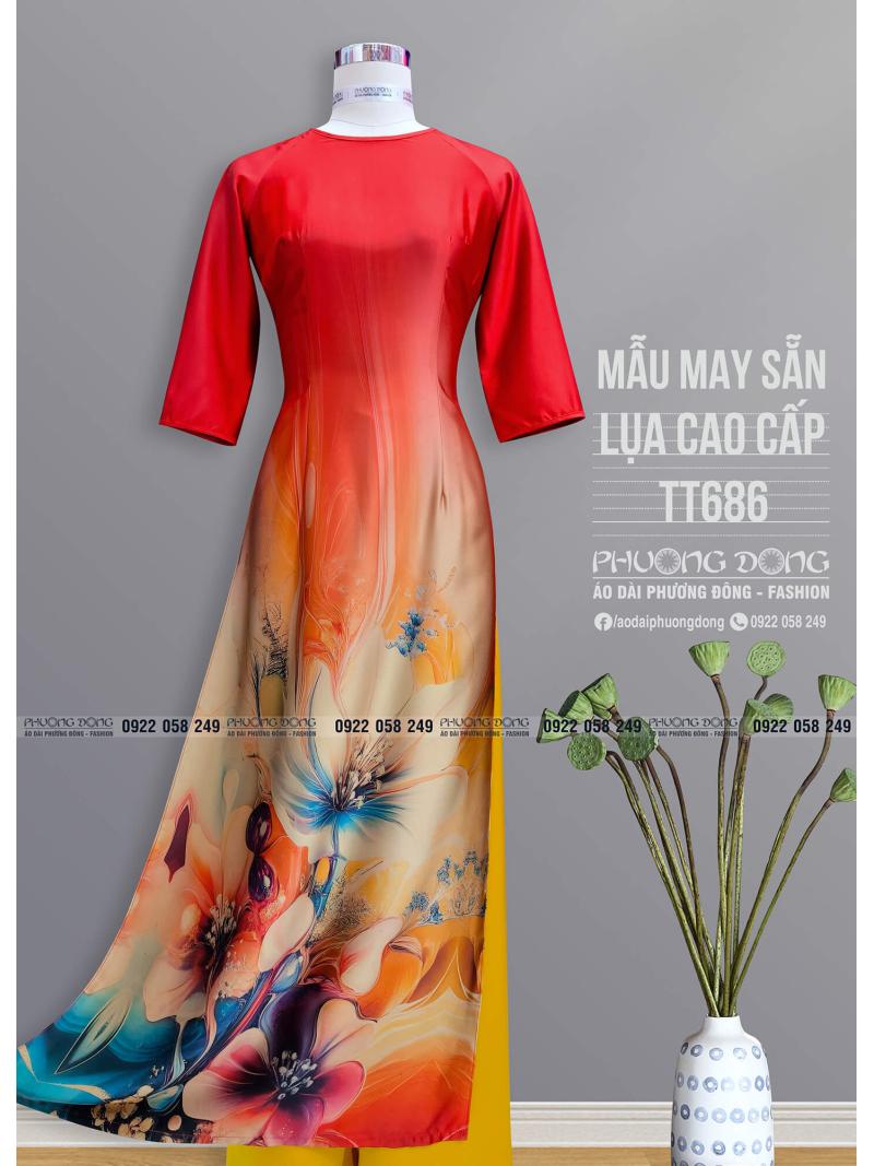 Áo Dài Truyền Thống Lụa Cao Cấp TT686